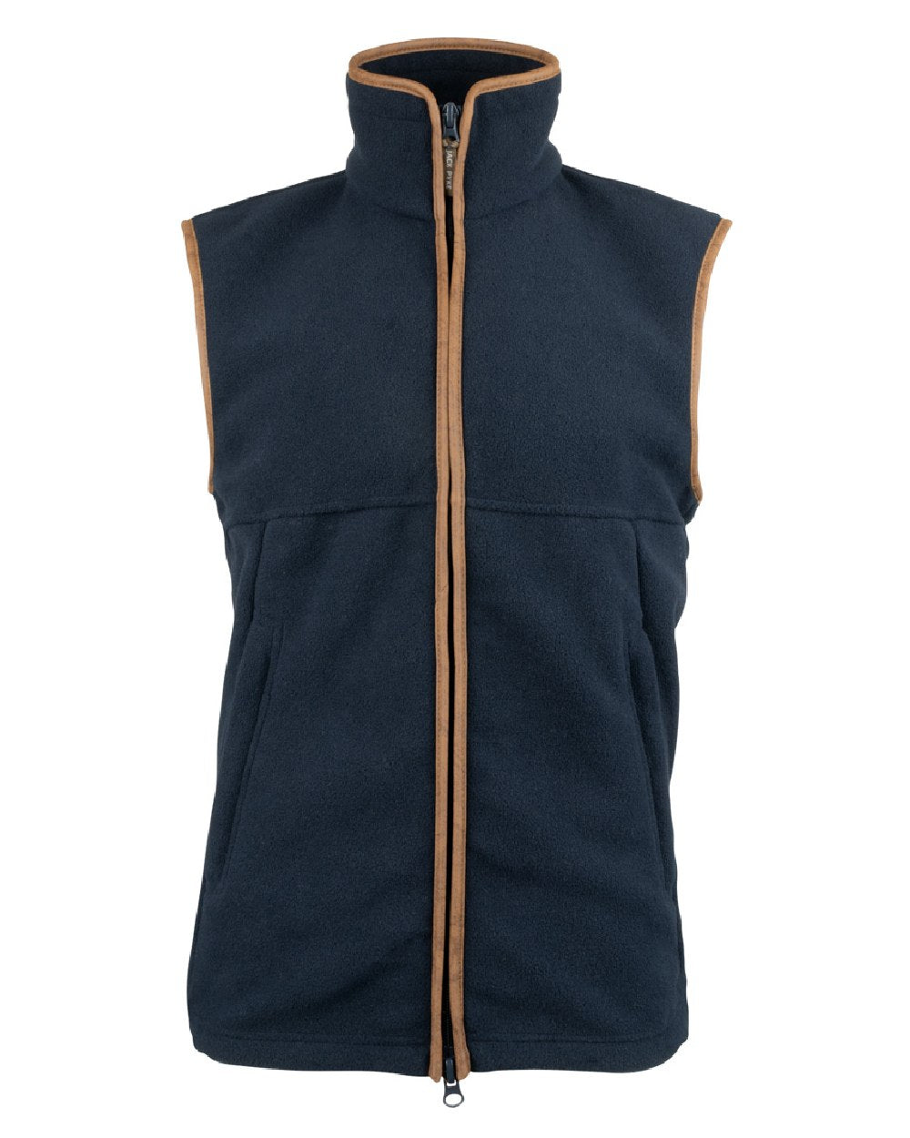 Navy coloured Jack Pyke Countryman Fleece Gilet on white background #colour_navy