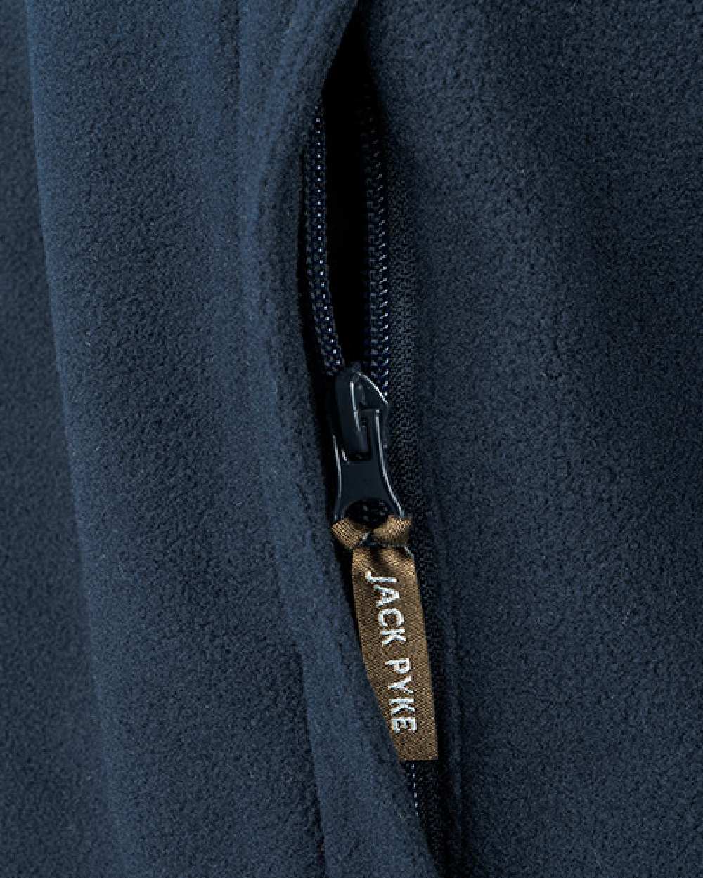 Navy coloured Jack Pyke Countryman Fleece Jacket on white background #colour_navy