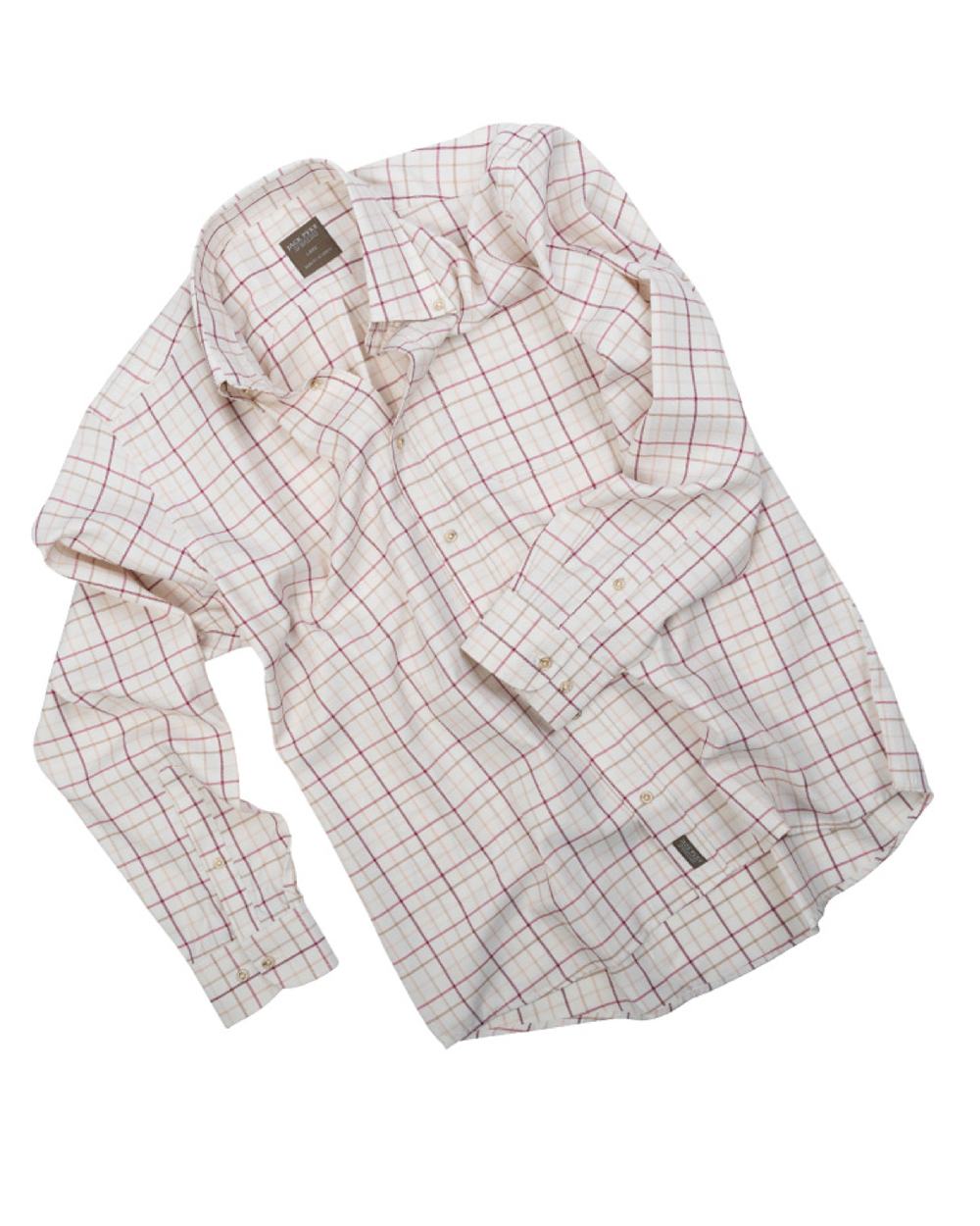 Burgundy coloured Jack Pyke Countryman Shirt on white background #colour_burgundy