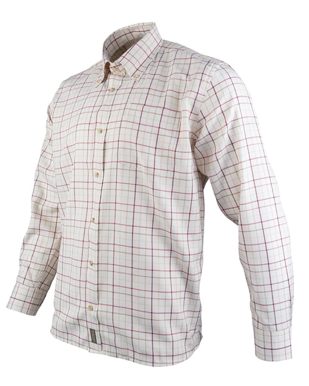 Burgundy coloured Jack Pyke Countryman Shirt on white background #colour_burgundy