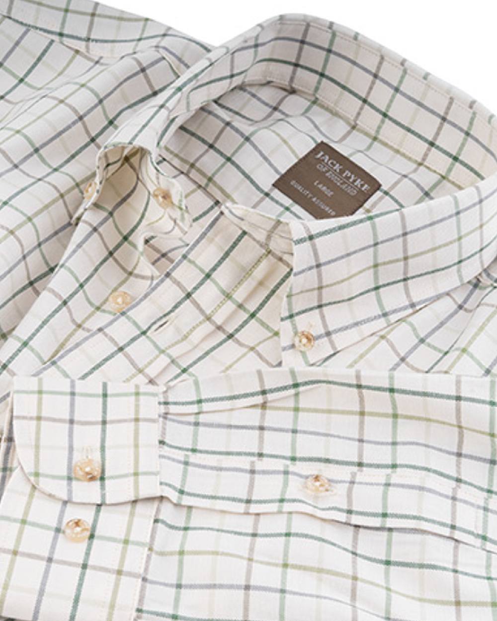 Green coloured Jack Pyke Countryman Shirt on white background #colour_green