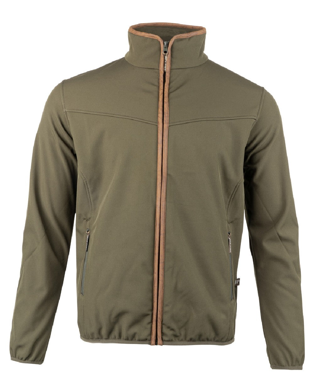 Green coloured Jack Pyke County Softshell Jacket on white background #colour_green