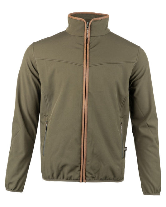 Green coloured Jack Pyke County Softshell Jacket on white background #colour_green