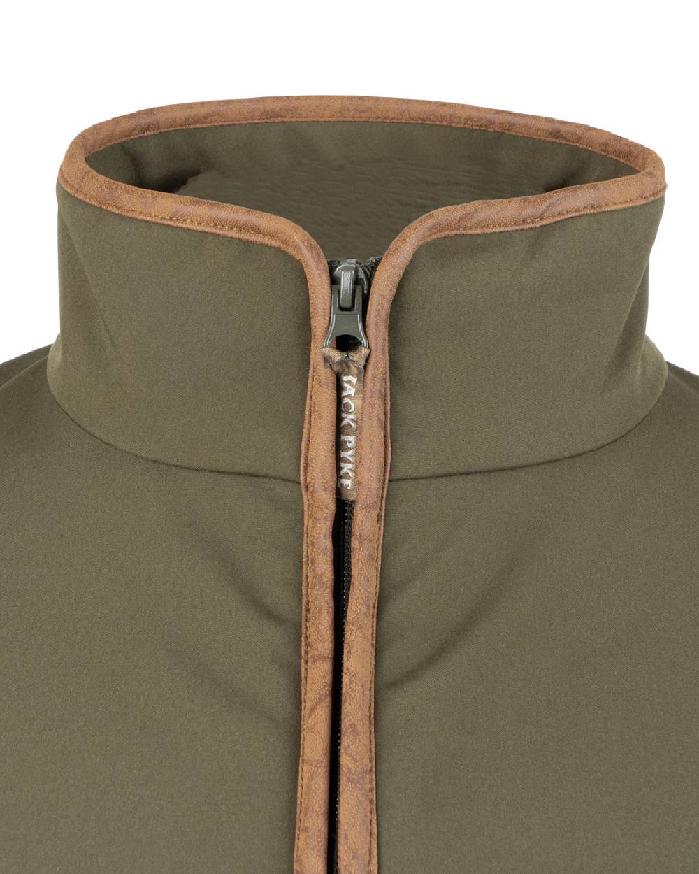 Green coloured Jack Pyke County Softshell Jacket on white background #colour_green