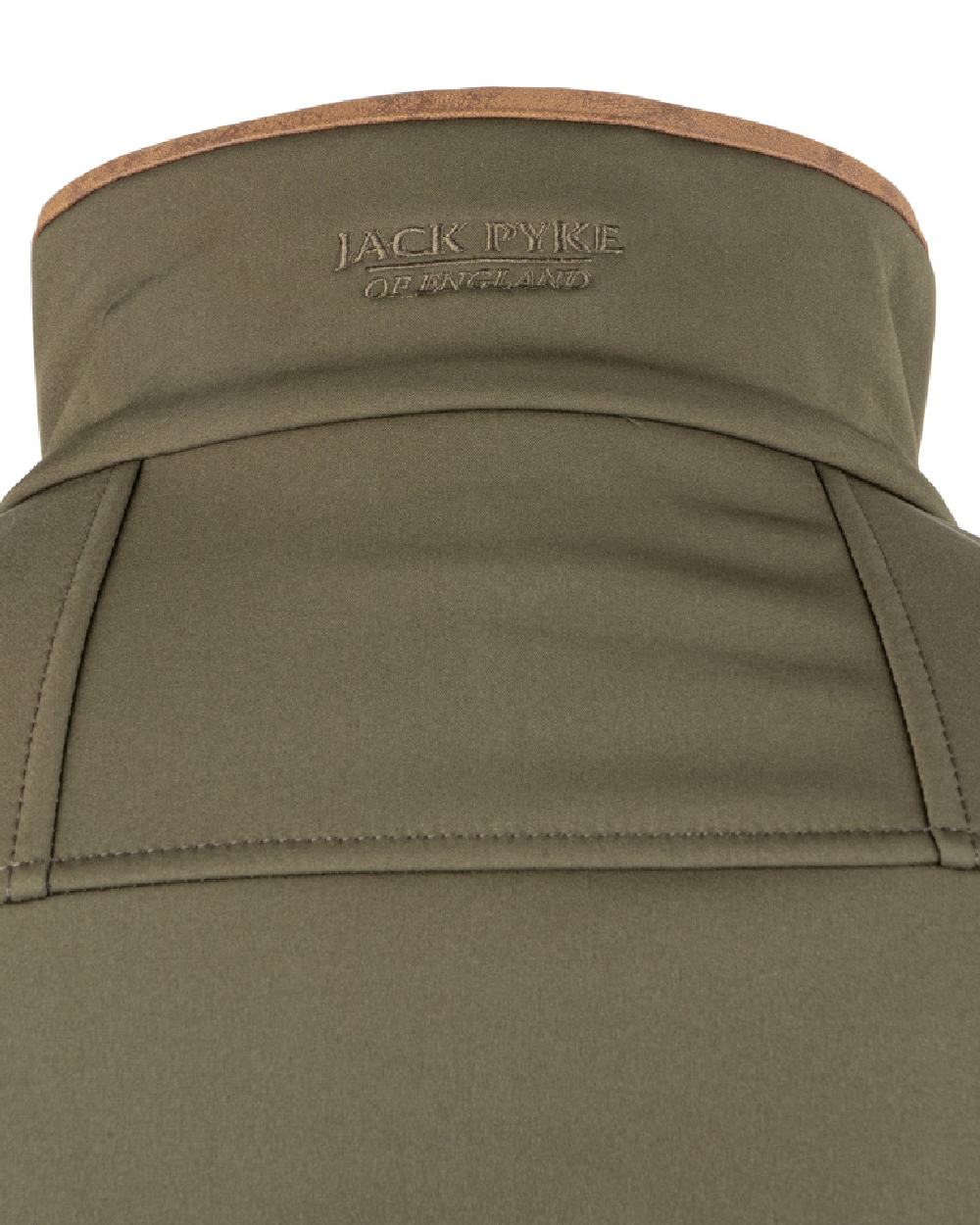 Green coloured Jack Pyke County Softshell Jacket on white background #colour_green