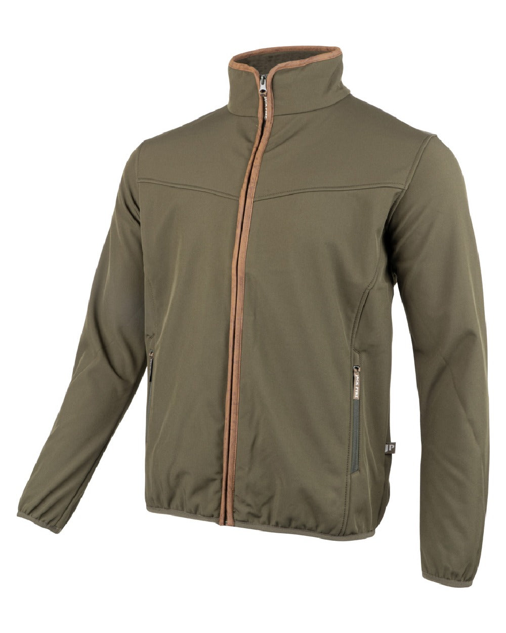 Green coloured Jack Pyke County Softshell Jacket on white background #colour_green