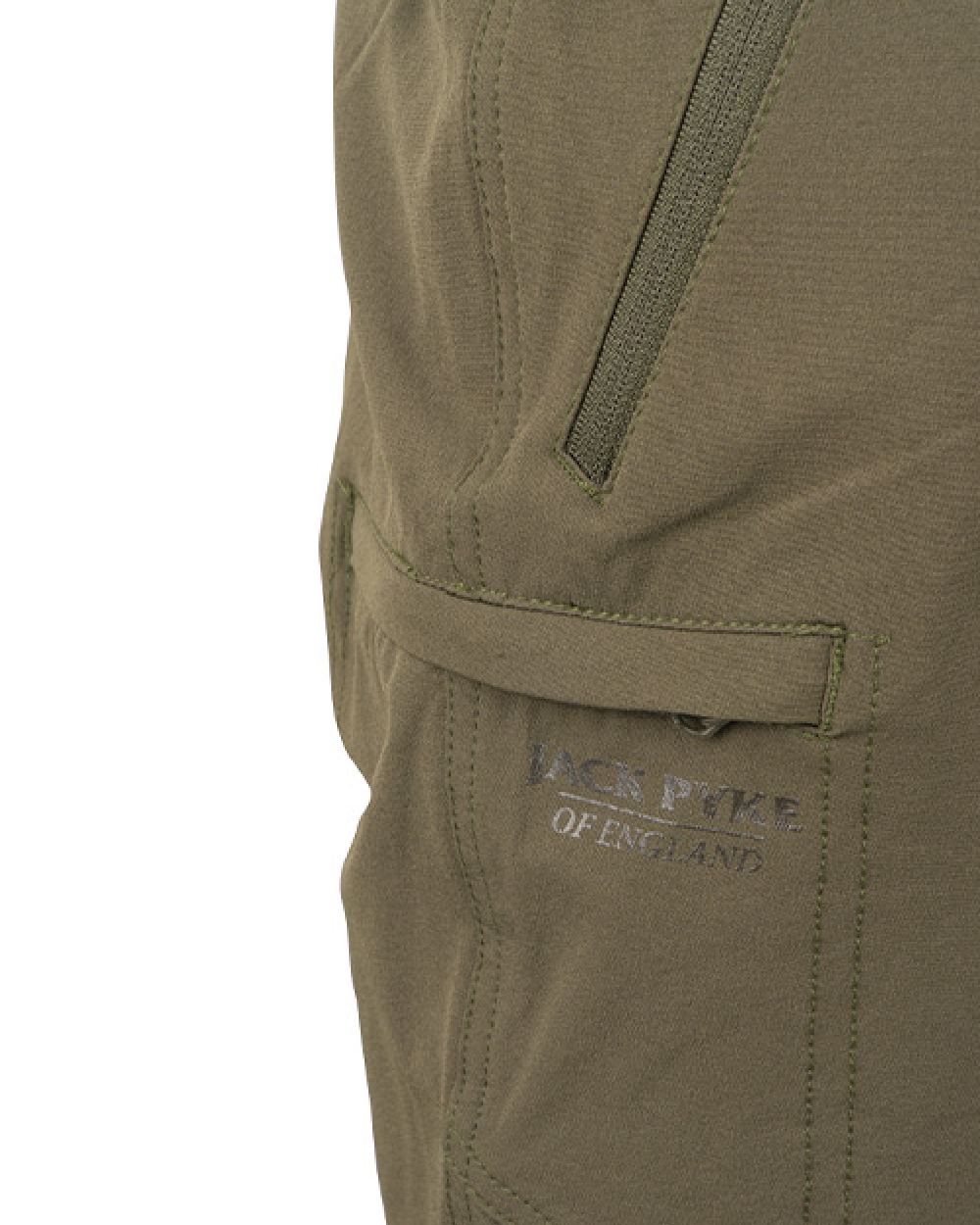 Green coloured Jack Pyke Dalesman Stretch Trousers on white background #colour_green
