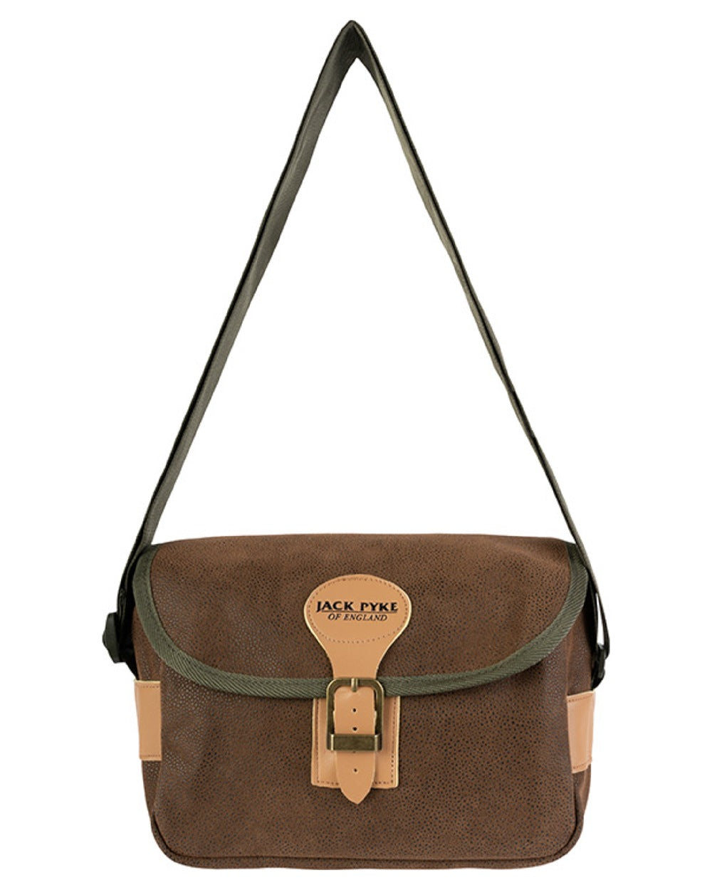 Brown coloured Jack Pyke Duotex Cartridge Bag on white background #colour_brown