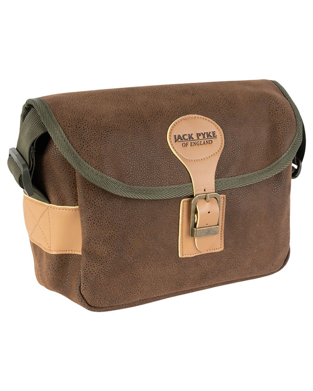 Brown coloured Jack Pyke Duotex Cartridge Bag on white background #colour_brown