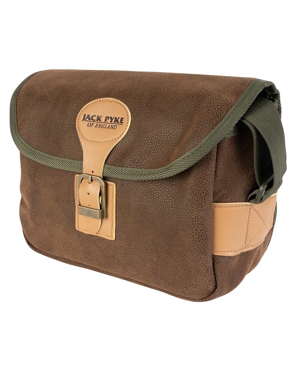 Brown coloured Jack Pyke Duotex Cartridge Bag on white background #colour_brown