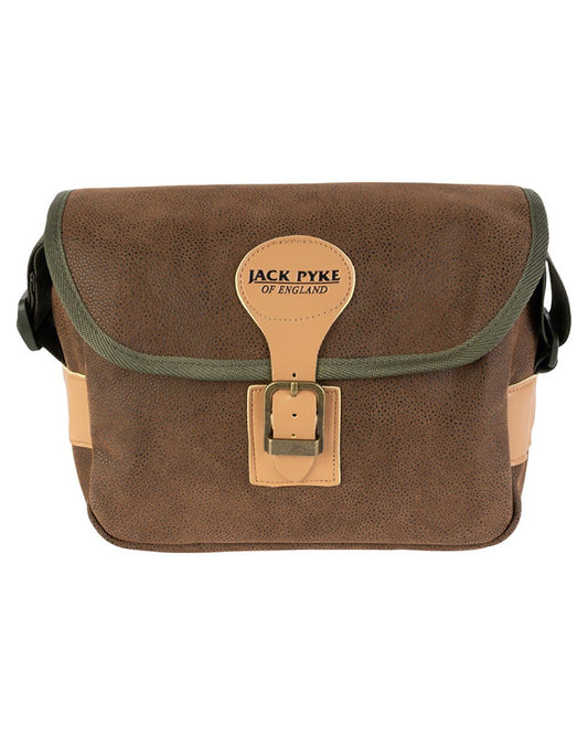 Brown coloured Jack Pyke Duotex Cartridge Bag on white background #colour_brown