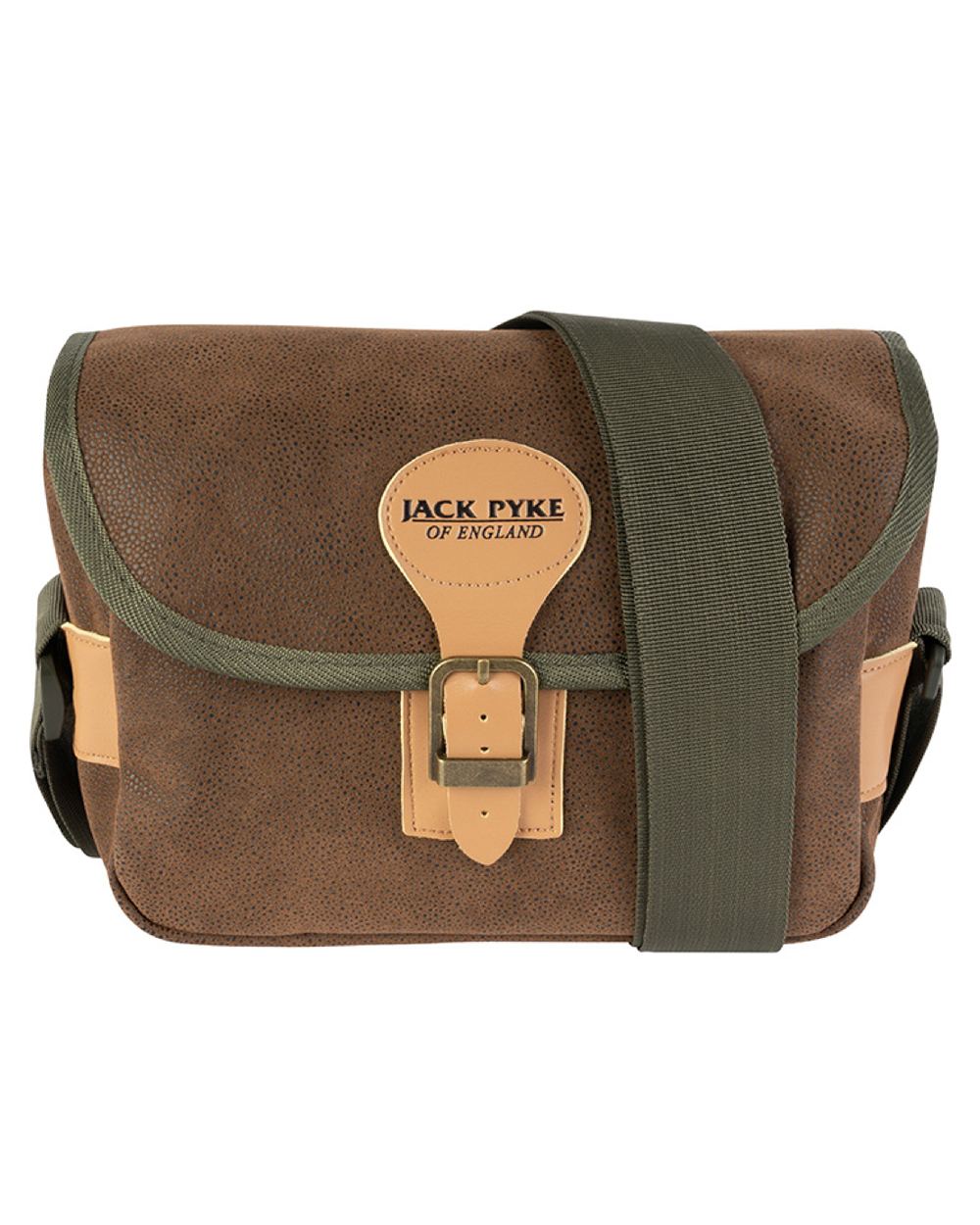 Brown coloured Jack Pyke Duotex Cartridge Bag on white background #colour_brown