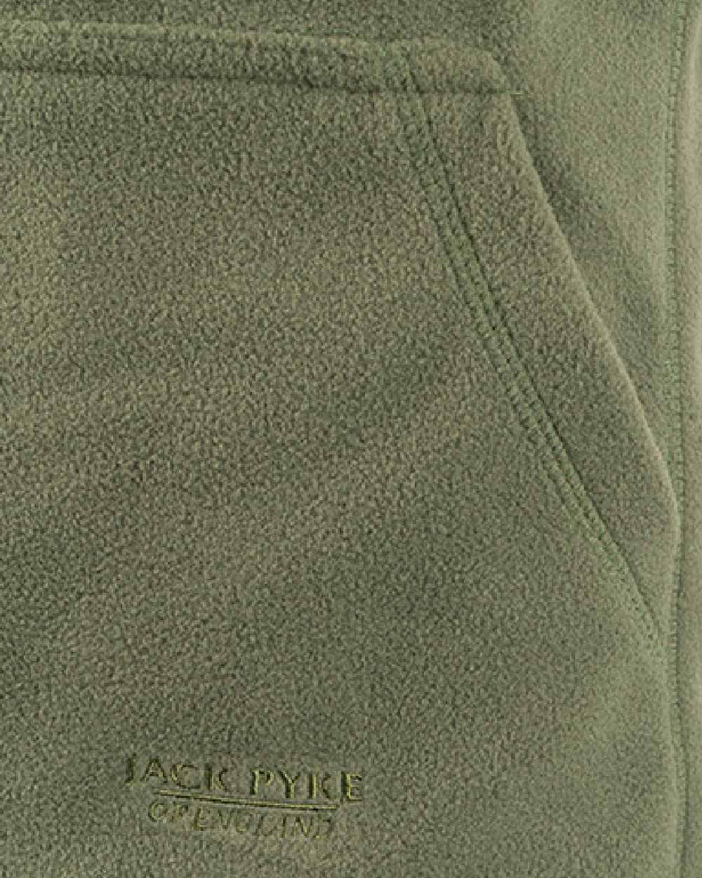 Green coloured Jack Pyke Fieldman Fleece Hoodie on white background #colour_green