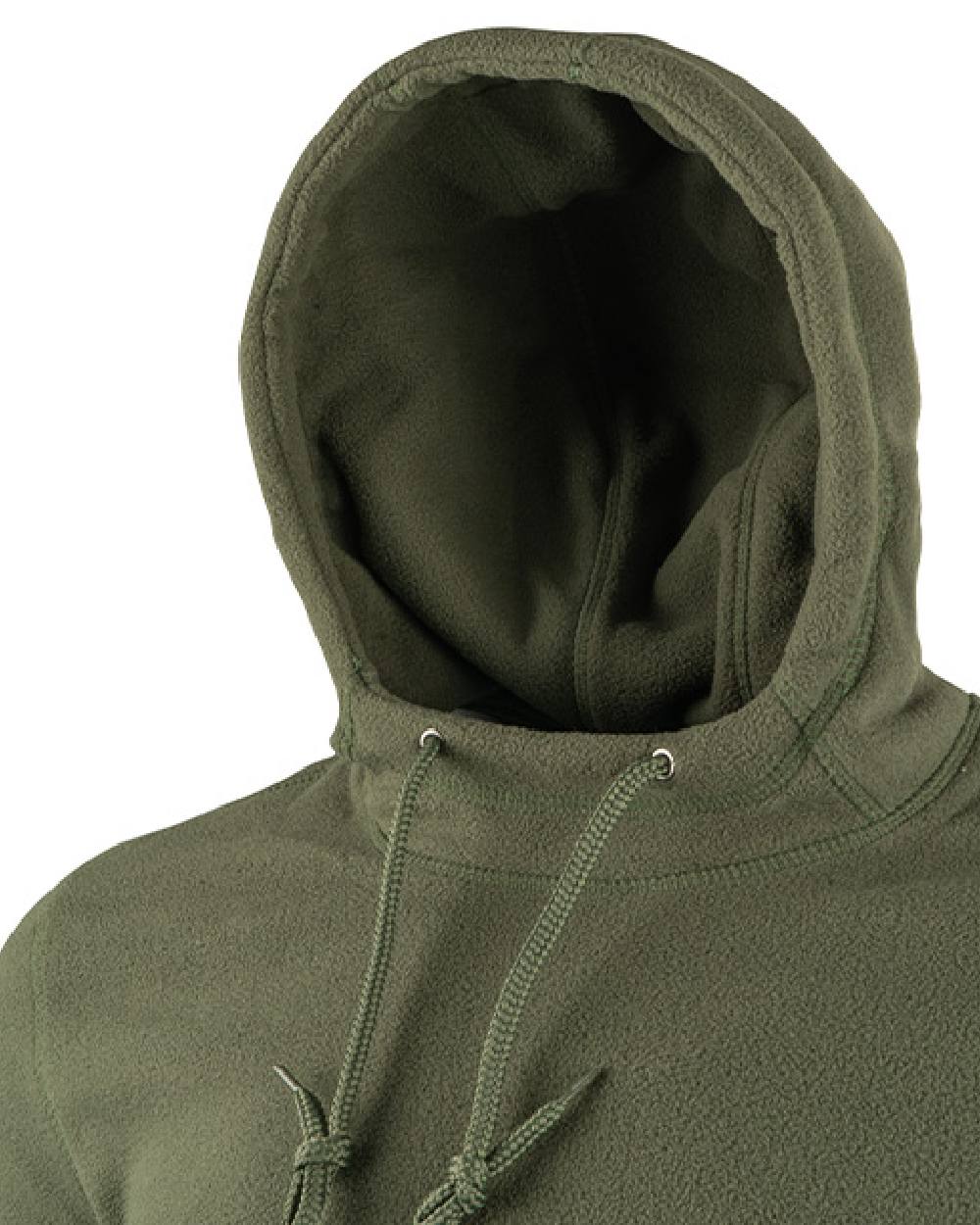 Green coloured Jack Pyke Fieldman Fleece Hoodie on white background #colour_green