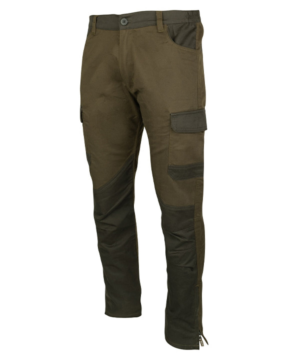 Contrast Green coloured Jack Pyke Fieldman Trousers on white background #colour_contrast-green