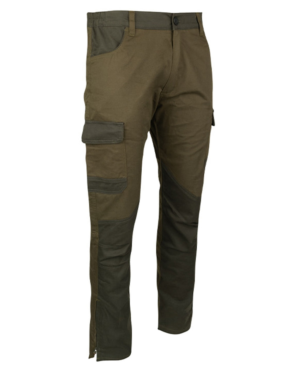 Contrast Green coloured Jack Pyke Fieldman Trousers on white background #colour_contrast-green