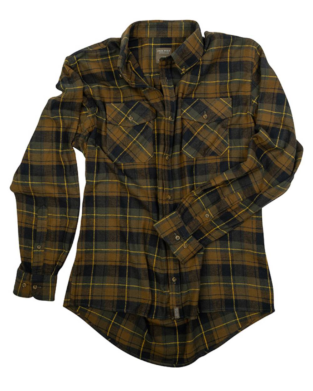 Brown coloured Jack Pyke Flannel Shirt on white background #colour_brown