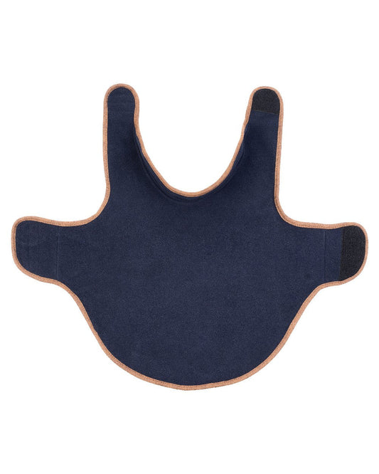 Navy coloured Fleece Dog Coat on white background #colour_navy
