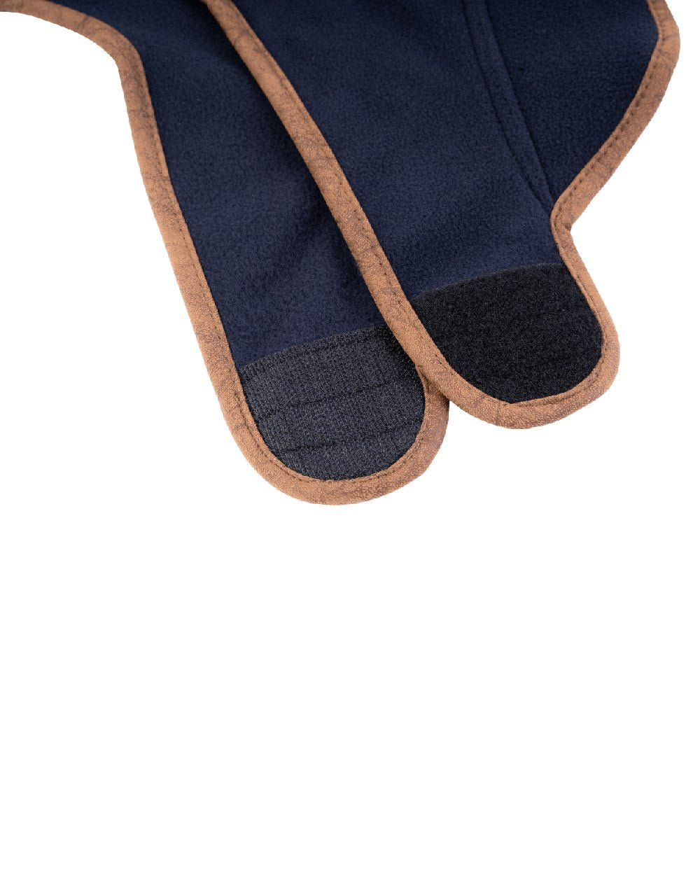 Navy coloured Fleece Dog Coat on white background #colour_navy