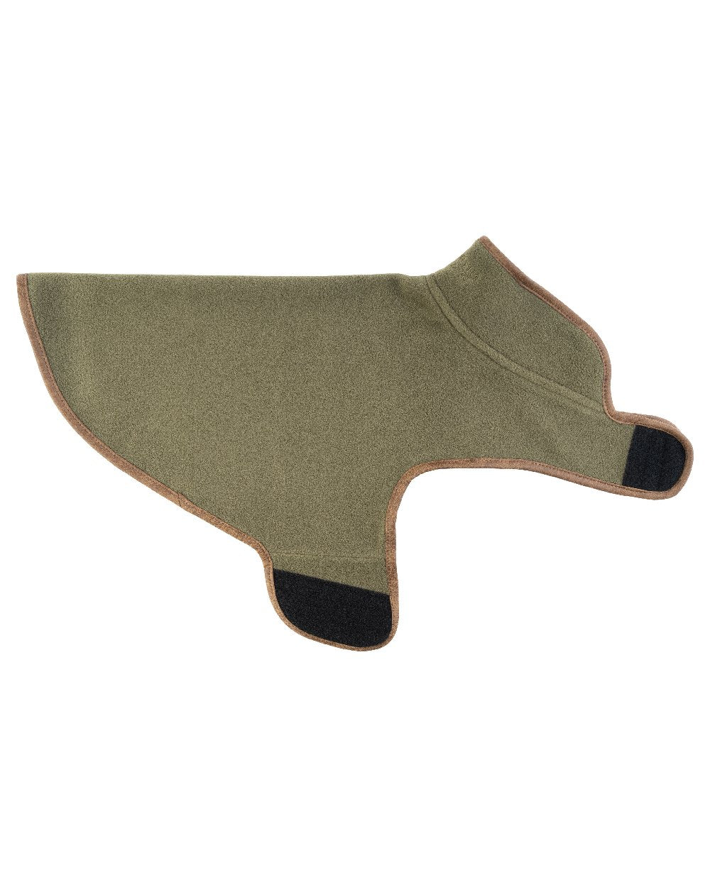 Light Olive coloured Fleece Dog Coat on white background #colour_light-olive