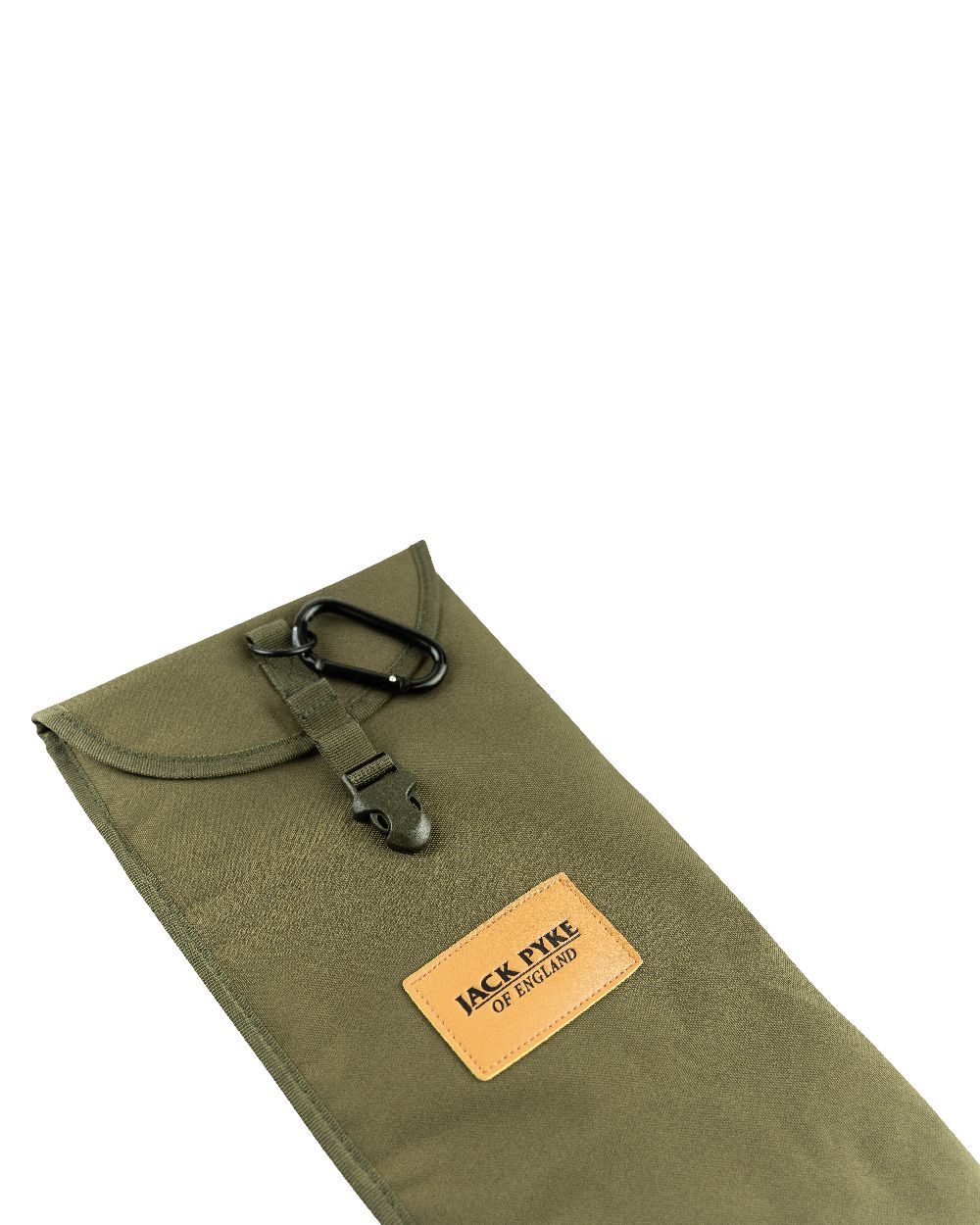 Green coloured Jack Pyke Foldable Gun Slip on white background #colour_green