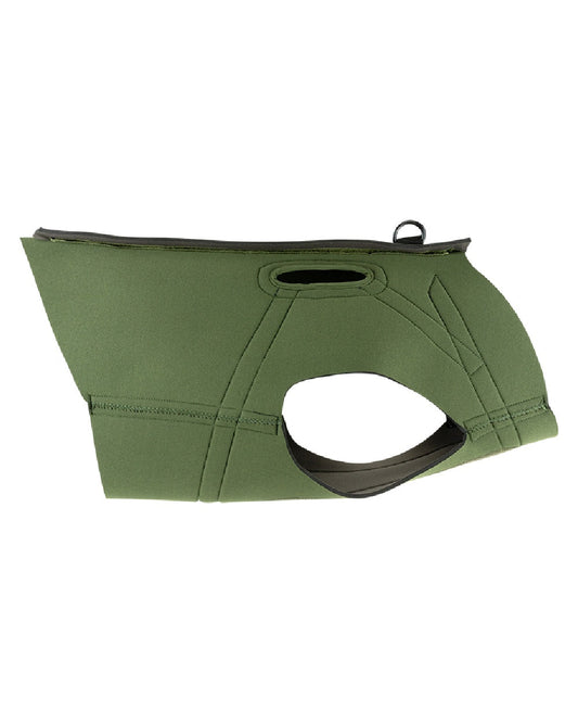 Dark Olive coloured Jack Pyke GEN2 Technical Neoprene Dog Vest on white background #colour_dark-olive