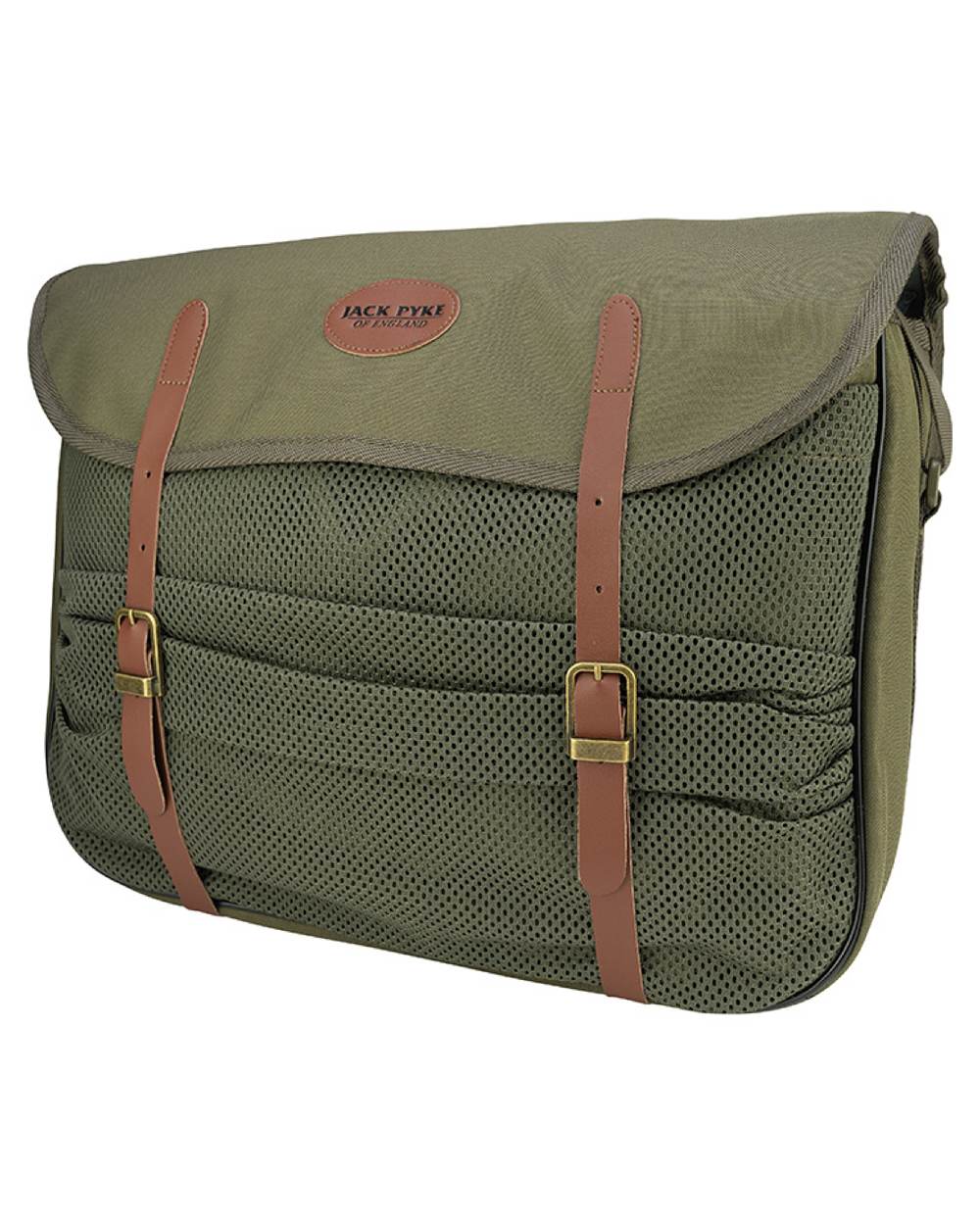 Green coloured Jack Pyke Game Bag on white background #colour_green