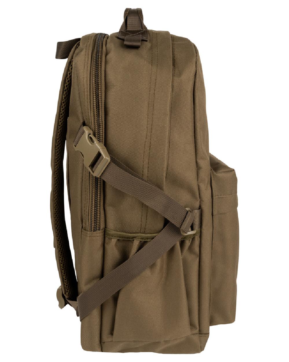 Olive Brown coloured Jack Pyke Harrier Rucksack on white background #colour_olive-brown