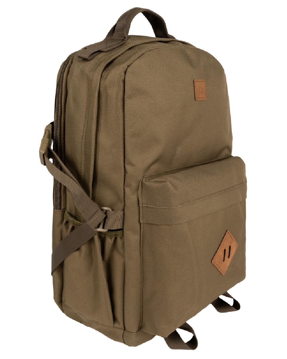 Olive Brown coloured Jack Pyke Harrier Rucksack on white background #colour_olive-brown