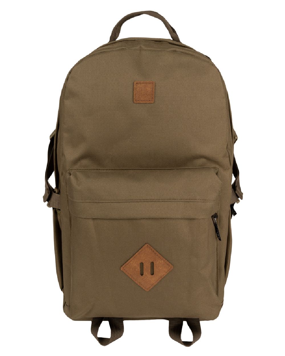 Olive Brown coloured Jack Pyke Harrier Rucksack on white background #colour_olive-brown