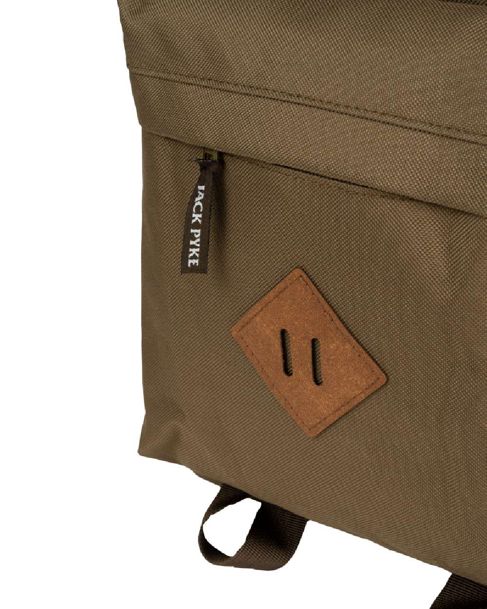 Olive Brown coloured Jack Pyke Harrier Rucksack on white background #colour_olive-brown