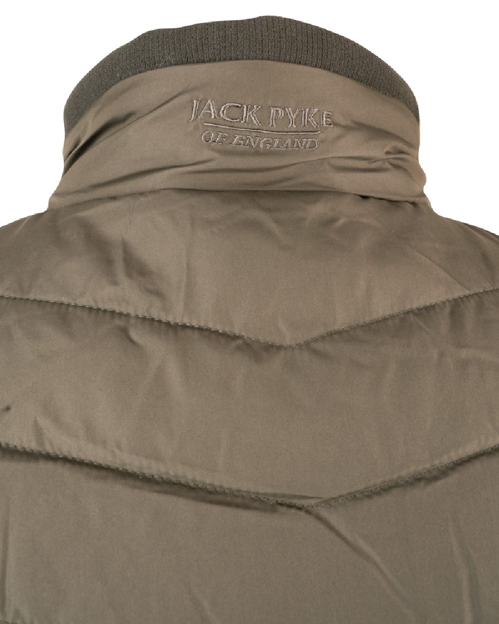 Green coloured Jack Pyke Hybrid Gilet on white background #colour_green