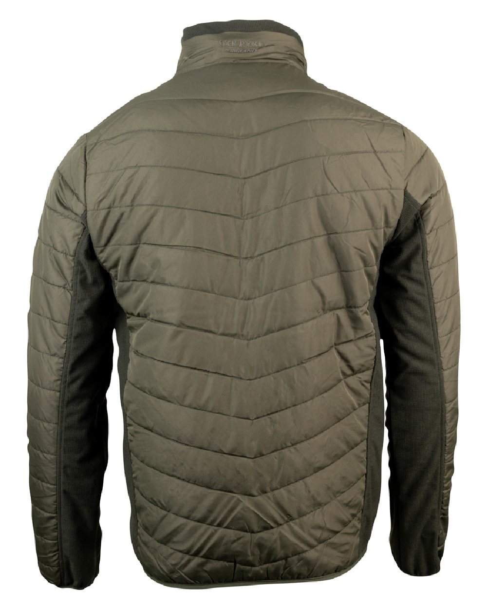 Green coloured Jack Pyke Hybrid Jacket on white background #colour_green