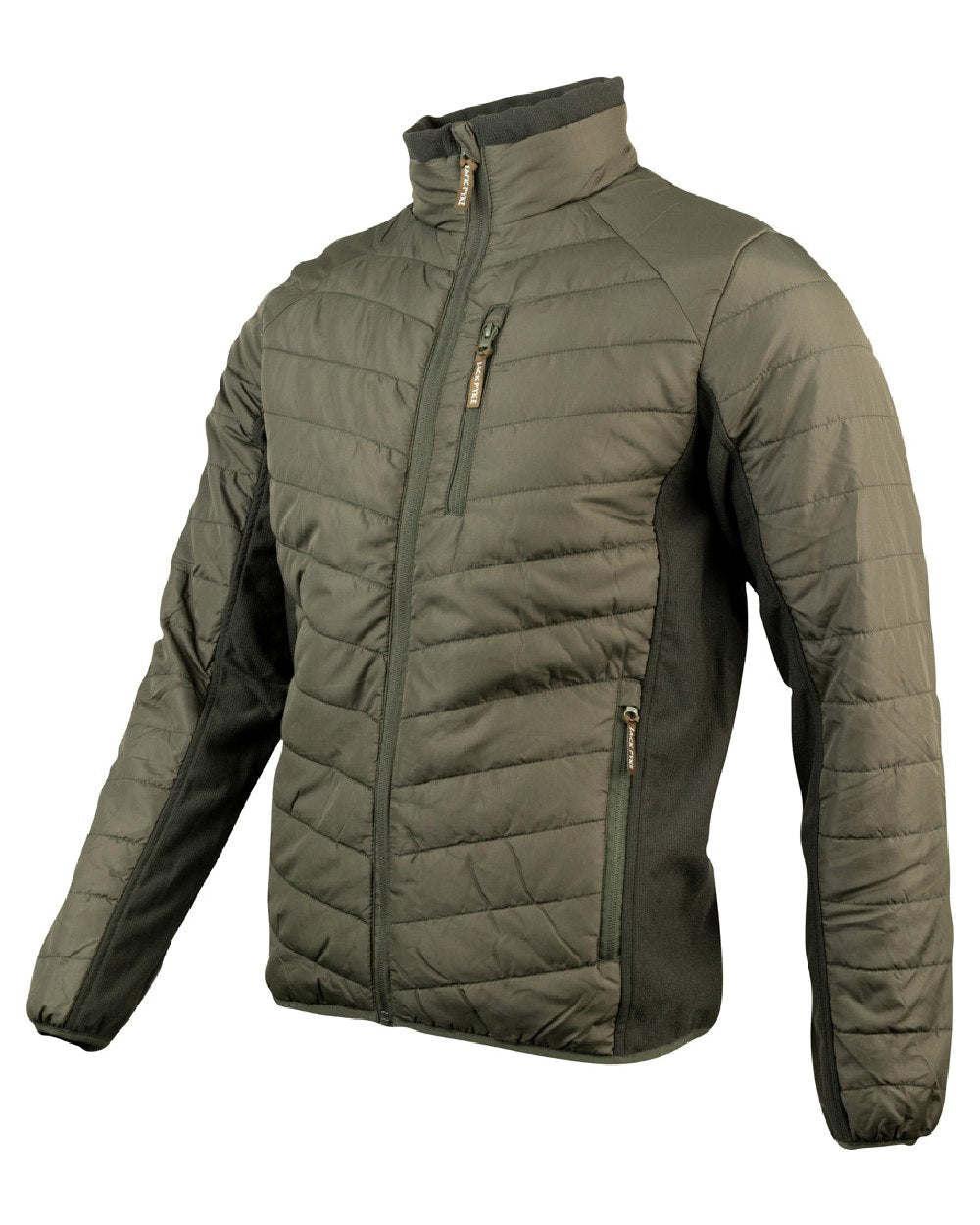 Green coloured Jack Pyke Hybrid Jacket on white background #colour_green