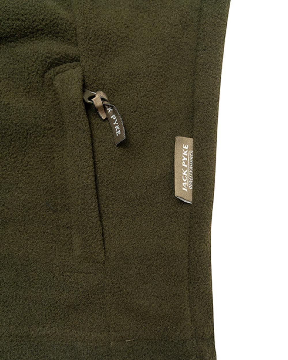 Dark Olive coloured Jack Pyke Junior Countryman Gilet on white background #colour_dark-olive