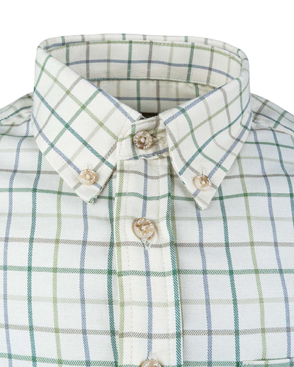 Green coloured Jack Pyke Junior Countryman Shirt on white background #colour_green