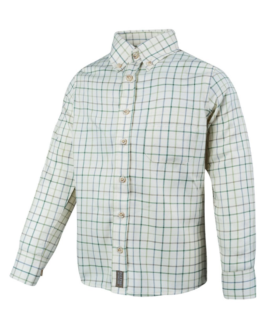 Green coloured Jack Pyke Junior Countryman Shirt on white background #colour_green