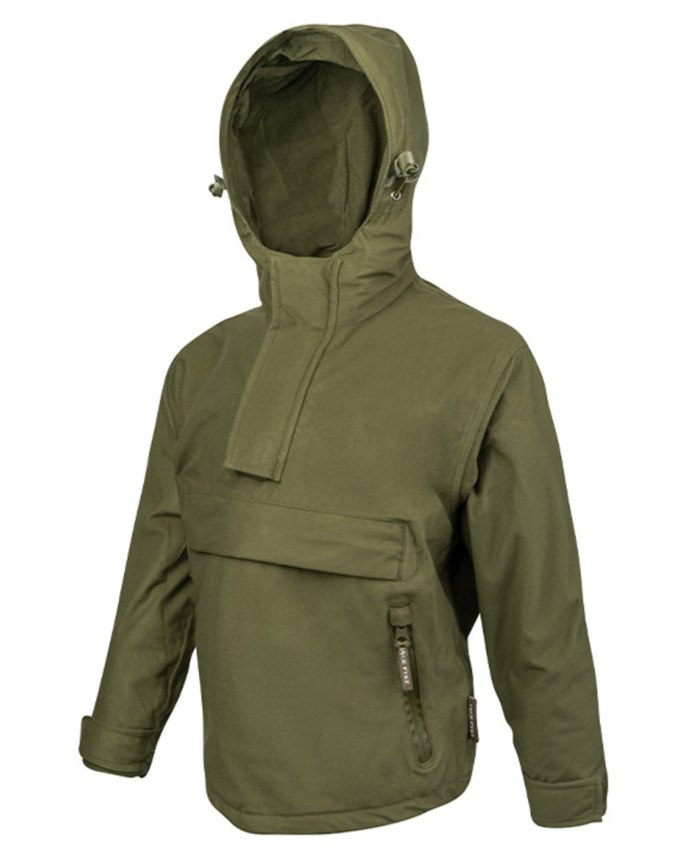 Green coloured Jack Pyke Junior Galbraith Smock on white background #colour_green