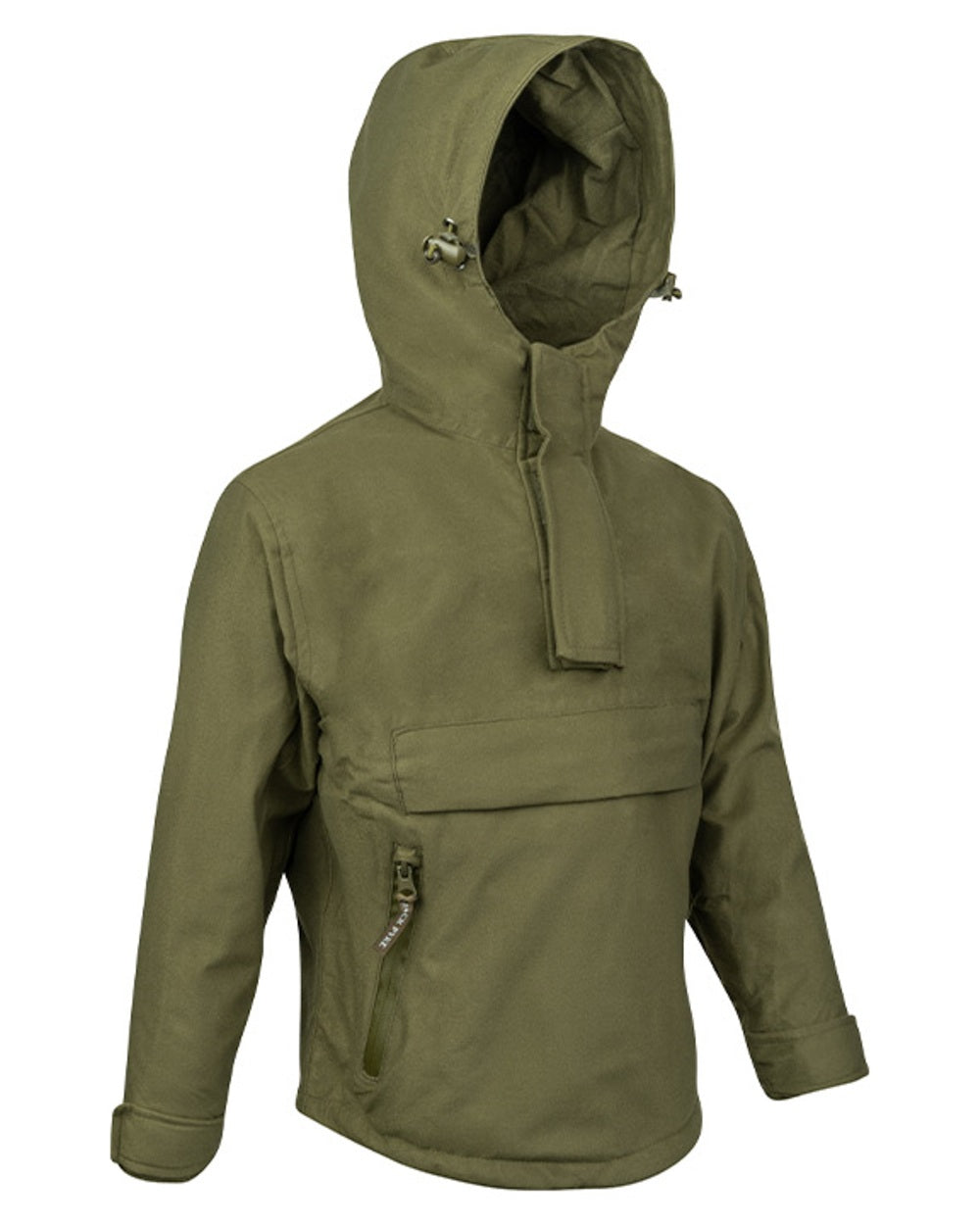 Green coloured Jack Pyke Junior Galbraith Smock on white background #colour_green