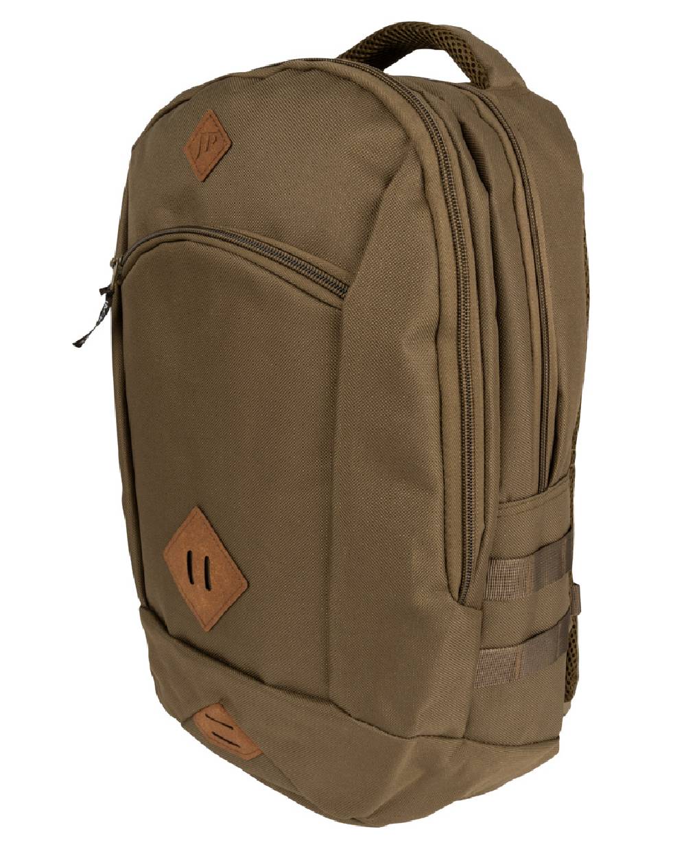 Olive Brown Jack Pyke Kestrel Rucksack on white background #colour_olive-brown