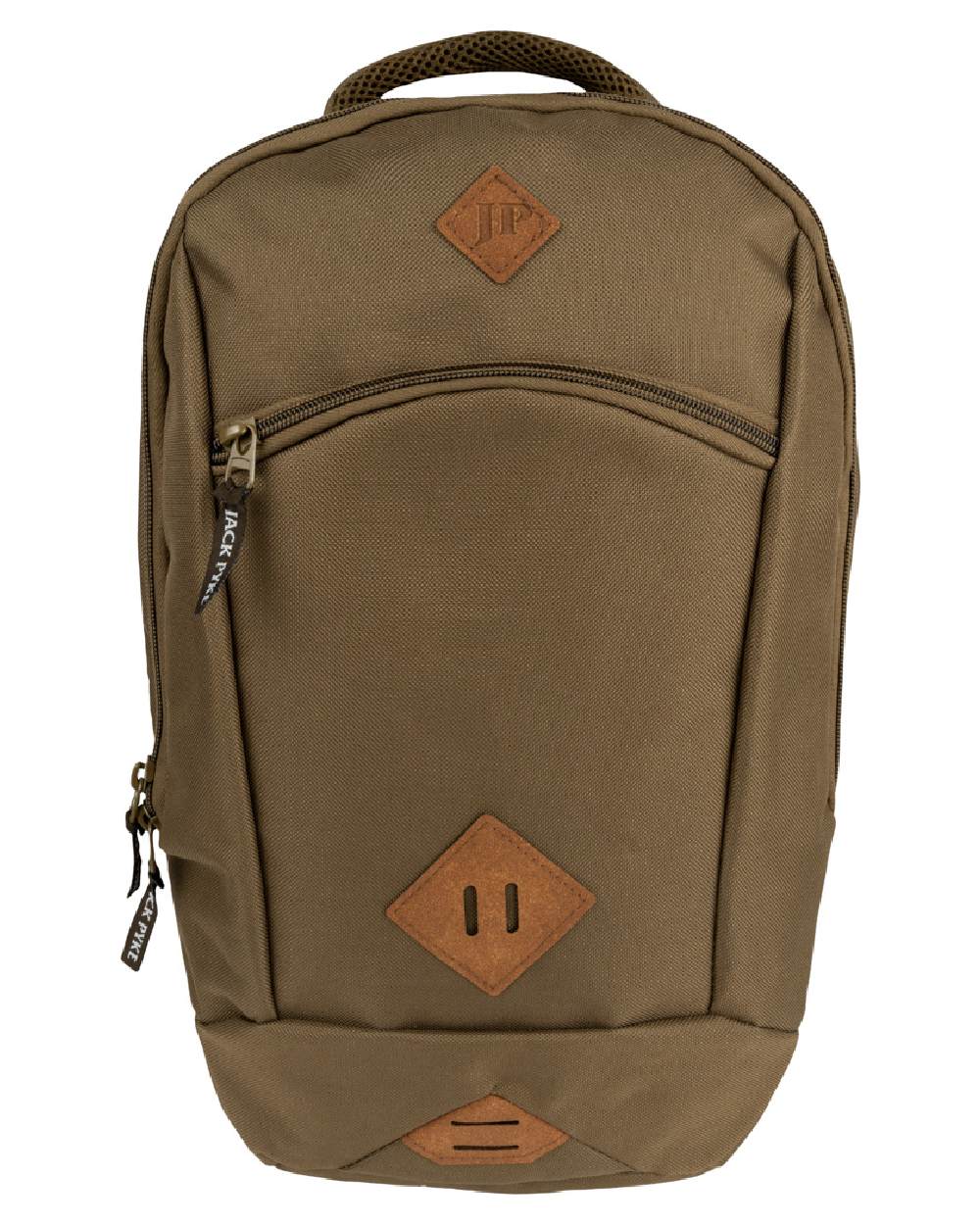 Olive Brown Jack Pyke Kestrel Rucksack on white background #colour_olive-brown