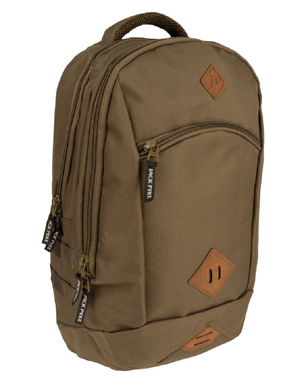 Olive Brown Jack Pyke Kestrel Rucksack on white background #colour_olive-brown