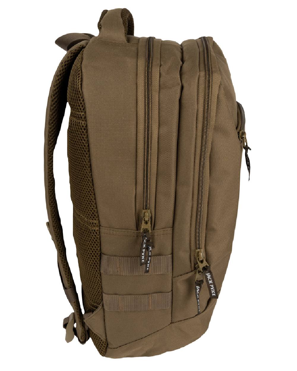 Olive Brown Jack Pyke Kestrel Rucksack on white background #colour_olive-brown