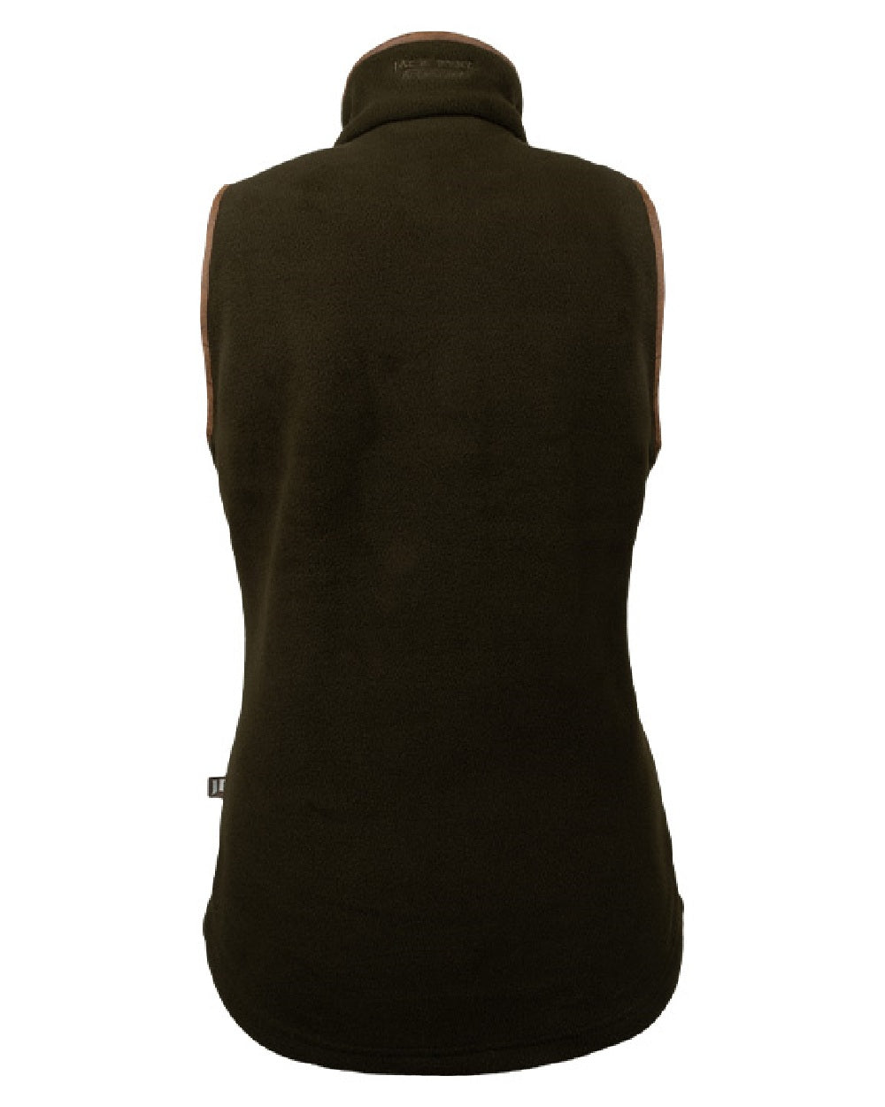 Dark Olive coloured Jack Pyke Ladies Countryman Fleece Gilet on white background #colour_dark-olive