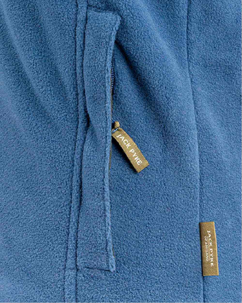 Denim coloured Jack Pyke Ladies Countryman Fleece Gilet on white background #colour_denim