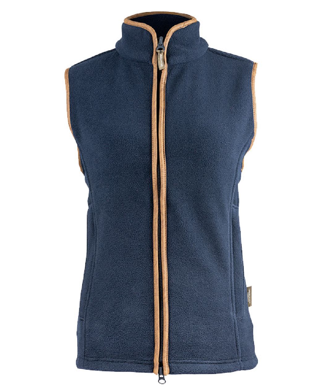 Navy coloured Jack Pyke Ladies Countryman Fleece Gilet on white background #colour_navy