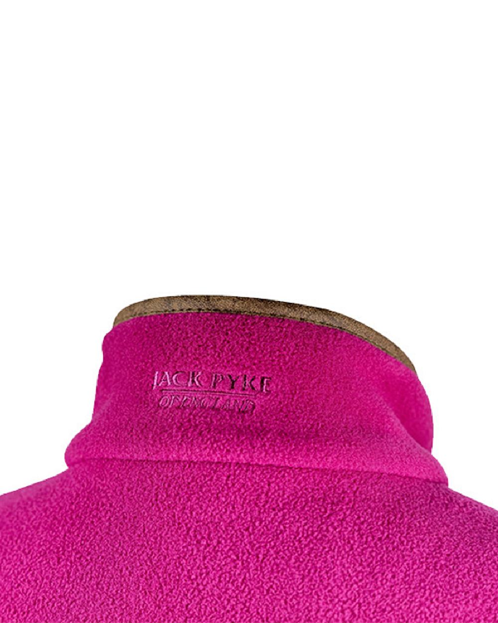 Roselle coloured Jack Pyke Ladies Countryman Fleece Gilet on white background #colour_roselle