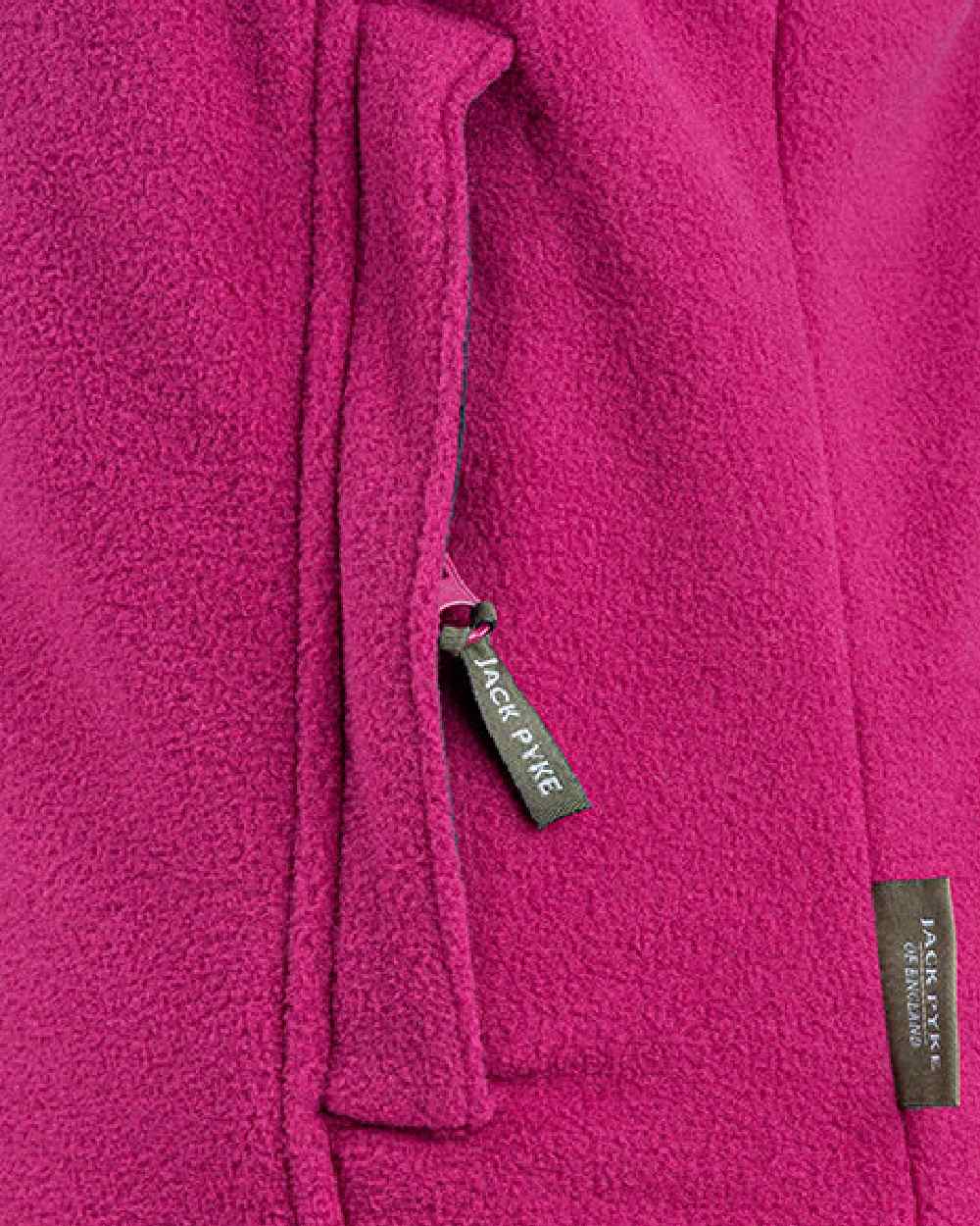 Roselle coloured Jack Pyke Ladies Countryman Fleece Gilet on white background #colour_roselle