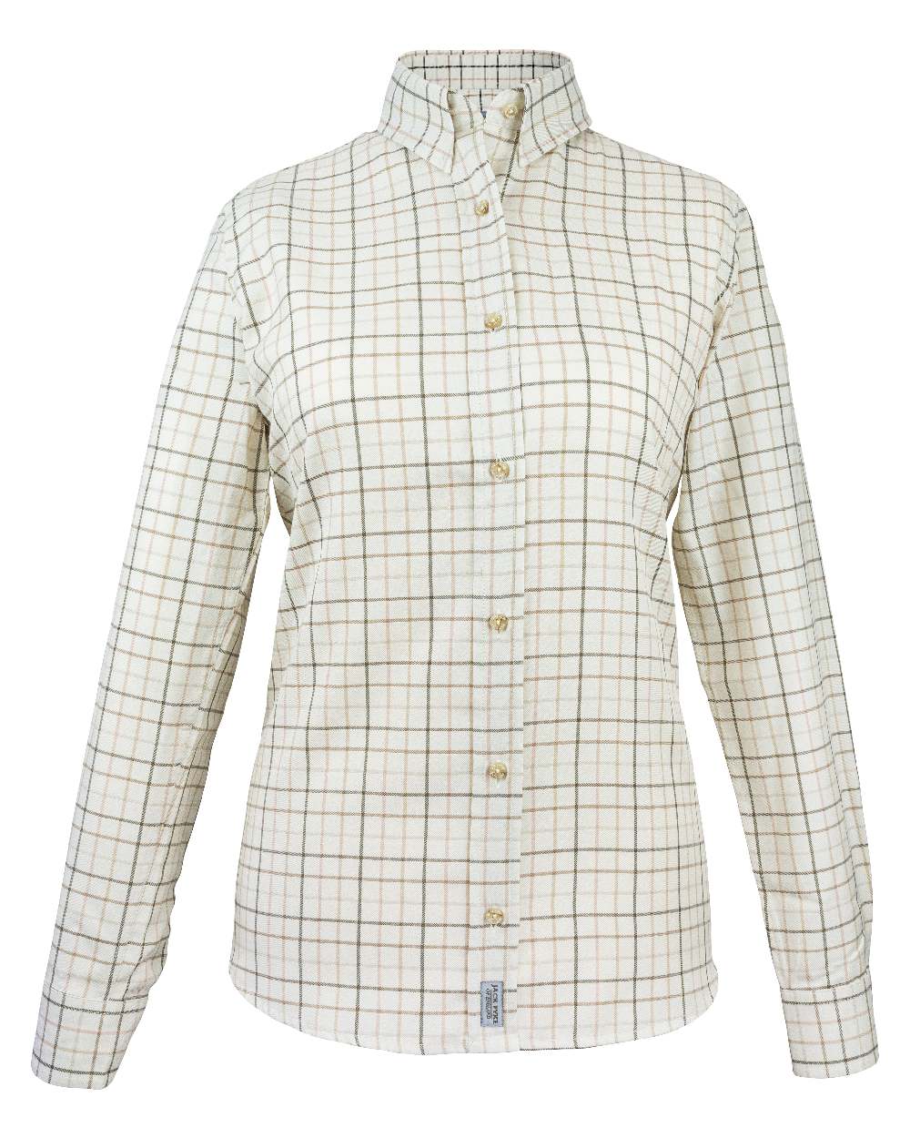 Brown coloured Jack Pyke Ladies Countryman Shirt on white background #colour_brown