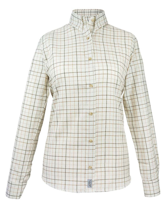 Brown coloured Jack Pyke Ladies Countryman Shirt on white background #colour_brown